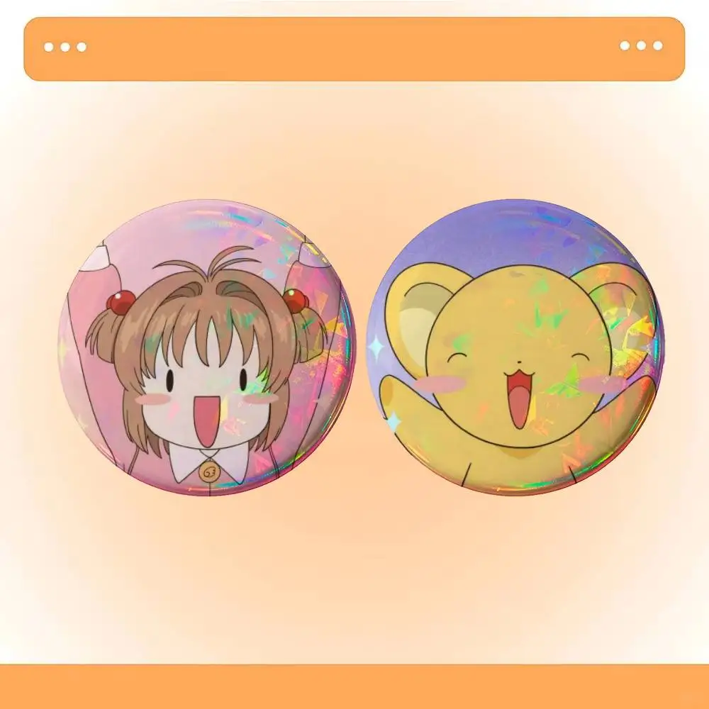 Anime Cardcaptor Sakura  Badges 25 32 44 58 75 mm Round Cosplay Pin Bag Decor Fans Collect Friends Gifts Brooch Souvenir
