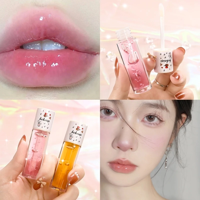 1PCS Transparent Moisturizing Lip Oil Refreshing Non-sticky Anti-drying Anti-cracking Lipgloss Natural Honey Nourishing Lip Care