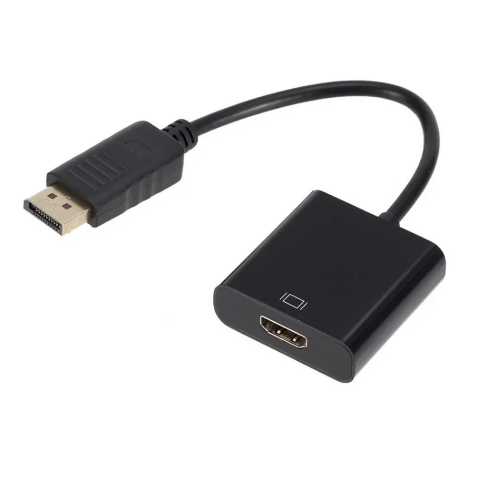 WvvMvv kompatybilny DisplayPort do HDMI kabel Adapter konwerter wideo żeński 1080P DP kompatybilny z wtyk męski do HDMI dla PC TV Laptop