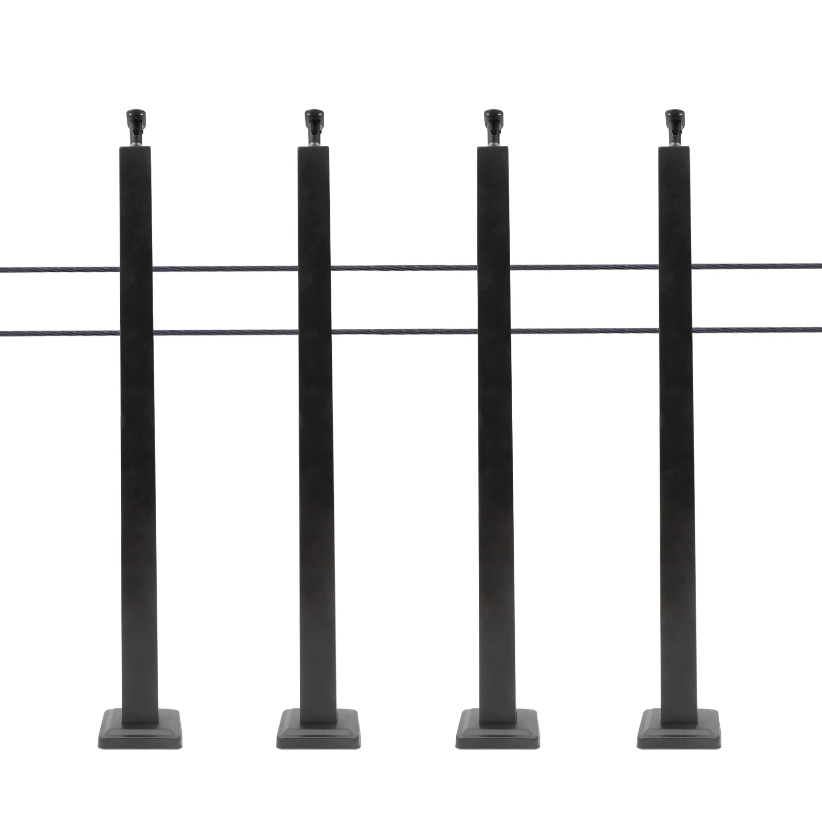 

1/2/4 PCS Cable Railing Post 36"x2"x2" Level Drilled 10 Holes For Indoor And Outdoor 220.46lbs Load-bearing