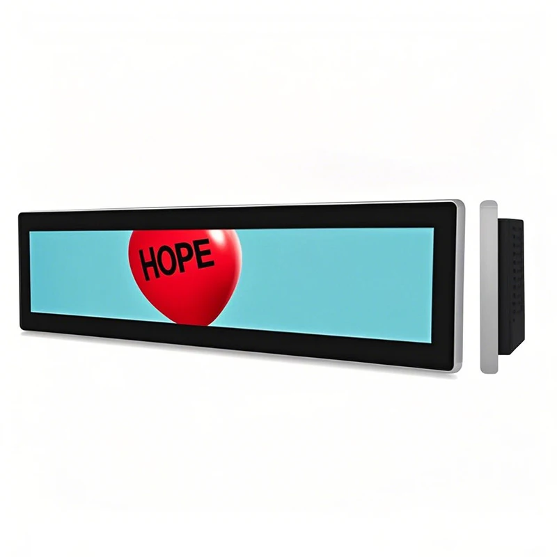 Ultra Wide 38.6-Inch LED LCD Indoor , Android Digital Signage Long Strip Advertising Shelf for Car Aliexpress