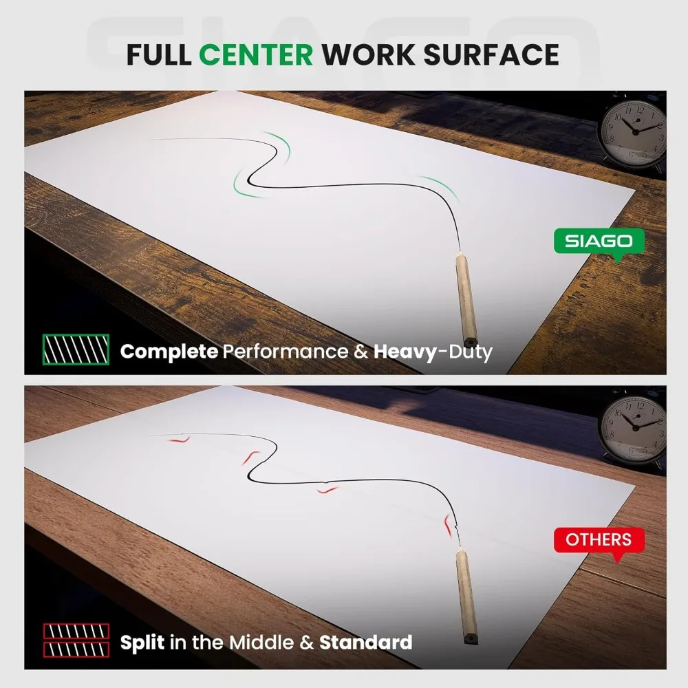 전동 높이 조절 책상 -63 x 24 인치 앉아서 사용하는 책상 케이블 관리 기능 포함 -3가지 사전 설정된 높이 조절 장치