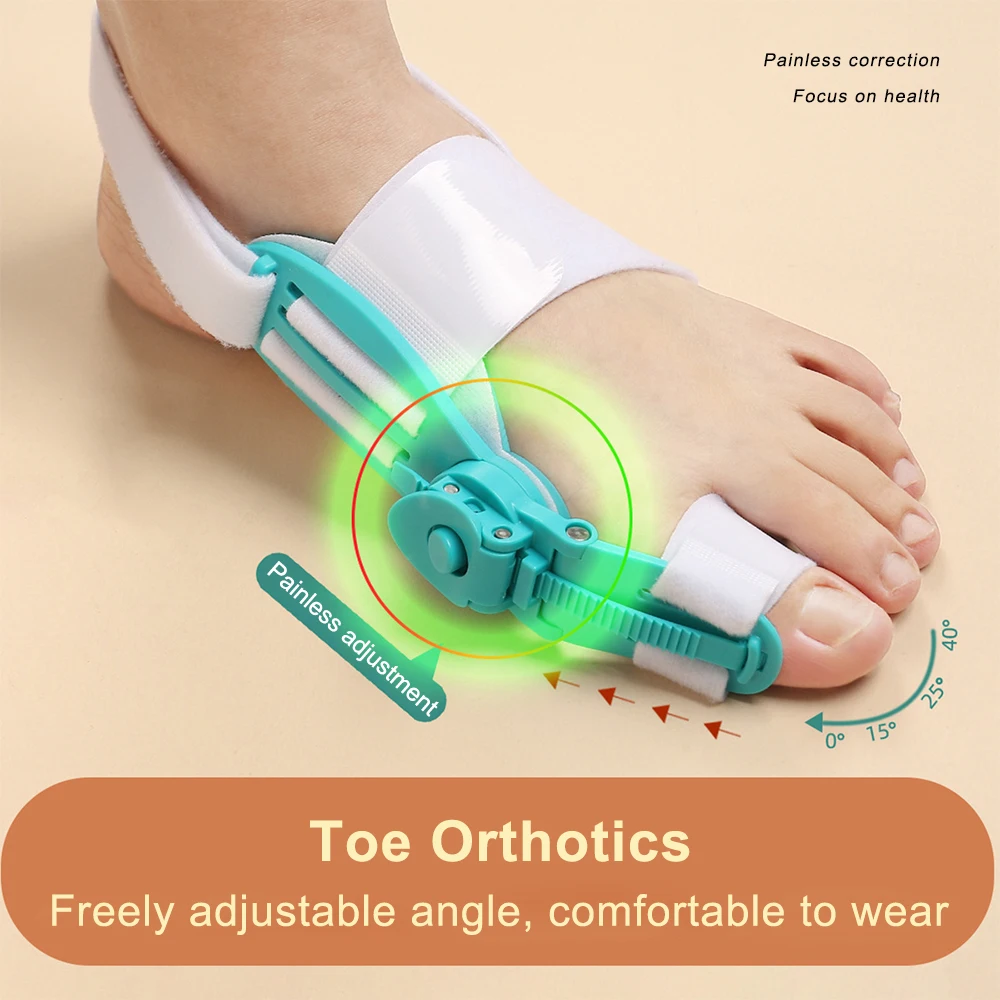 

Bunion Corrector Adjustable Hallux Valgus Big Toe Corrector Rotatable Toe Corrector Straightener Adjustable Toe Correction