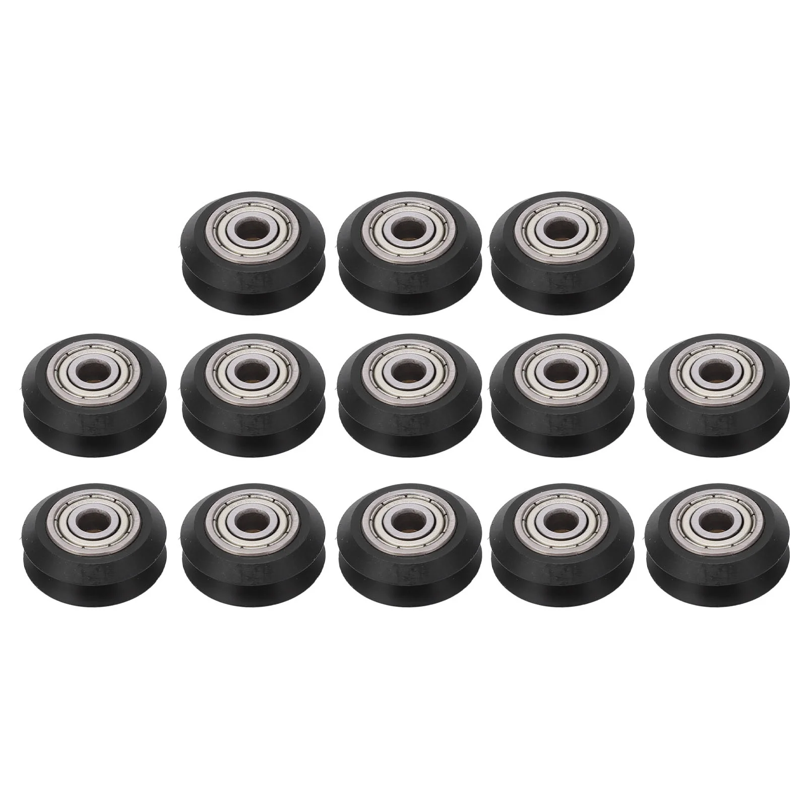 13Pcs 3D Printer Wheel POM V Shape Wear Resistance 3D Printer Wheel Bearing 625ZZ Black