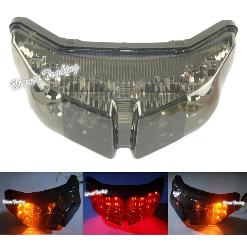 

waase For Yamaha Fazer FZ8 RN25 2010 2011 2012 2013 2014 2015 2016 Chrome Tail Light Brake Turn Signals Integrated LED Light