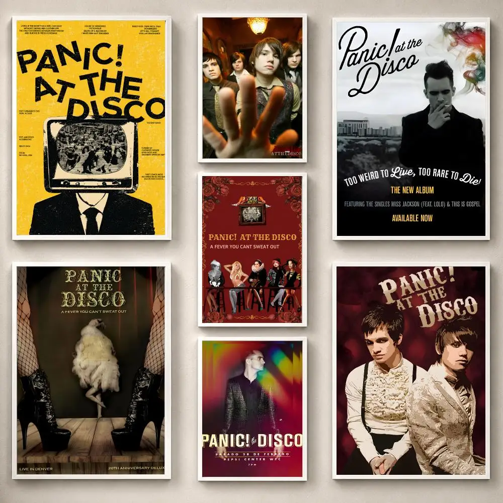 Band P-Panic! At The Disco Poster PP Self-Adhesive Removable HD Waterproof Wall art Suitable Bedrooms Living Rooms Gifts