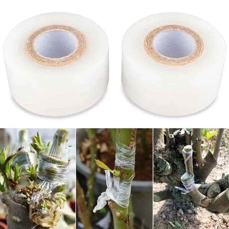 3/4cm*200m Nursery Grafting Tape Roll Stretchable Self-Adhesive Degradable Parafilm Plant Tape Pruning Grafting Transparent