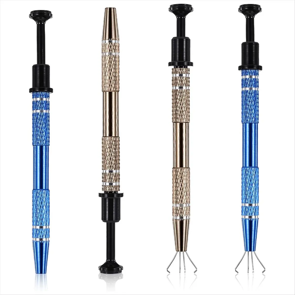 A50U 4Pcs 4 Claw Jeweler'S Pick Up Tool, Piercing Ball Grabber Tool for Small Parts, Metal Grabber Claw Pickup Holder