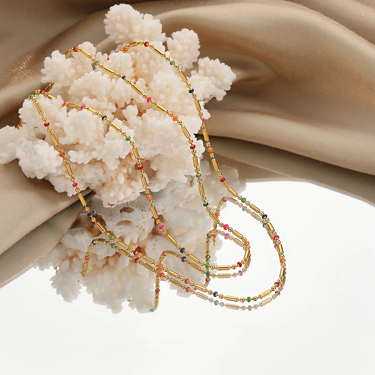 PRISCA | Colorful Beach Necklace for Women.Bohemian Girl Beaded Collarbone Chain.Trendy Summer Lovely Jewelry.  Accessories 2024