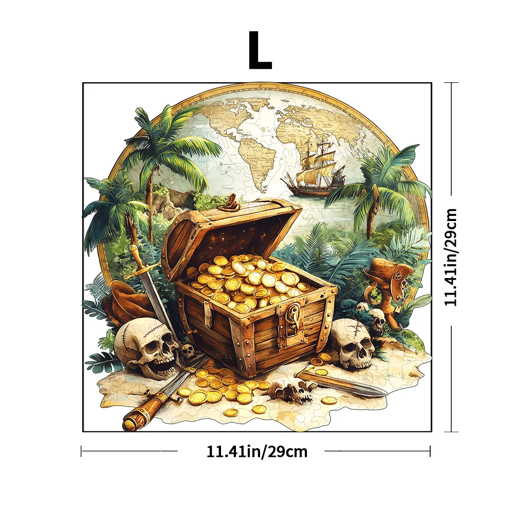 เกมปริศนาไม้โลกสมบัติโจรสลัด: ของขวัญเกมครอบครัวที่ท้าทายและของตกแต่งบ้าน