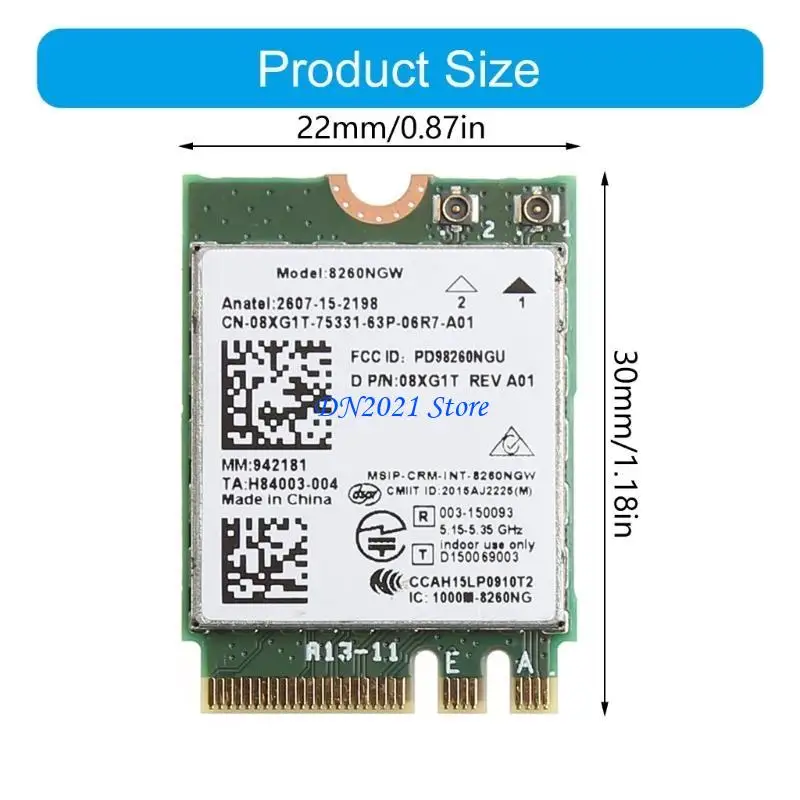 F3KE 8260NGW 2BAND WIRLESS WIFI CARD ADAPTER WIRELESS NETWORKING ADAPTER 802.11AC