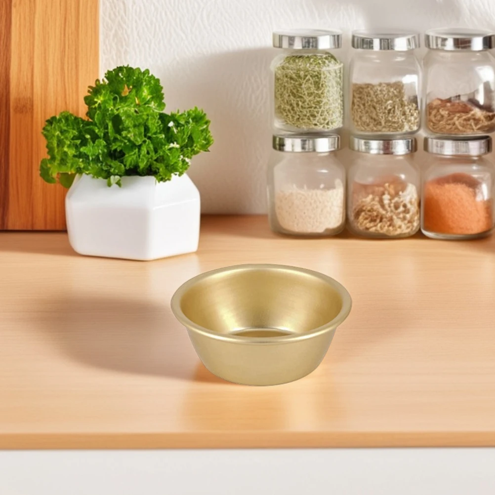 

3pcs Golden Aluminum Korean Style Wine Traditional Makgeolli Serving Dish Durable Food For Home Restaurant Outdoor Camping