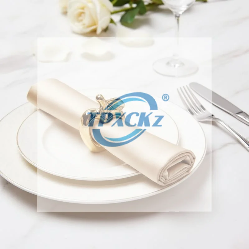 AEE8 1/6Pcs Metal Plated Vintage Napkin Rings Buckle Holder For Dining Table Decor