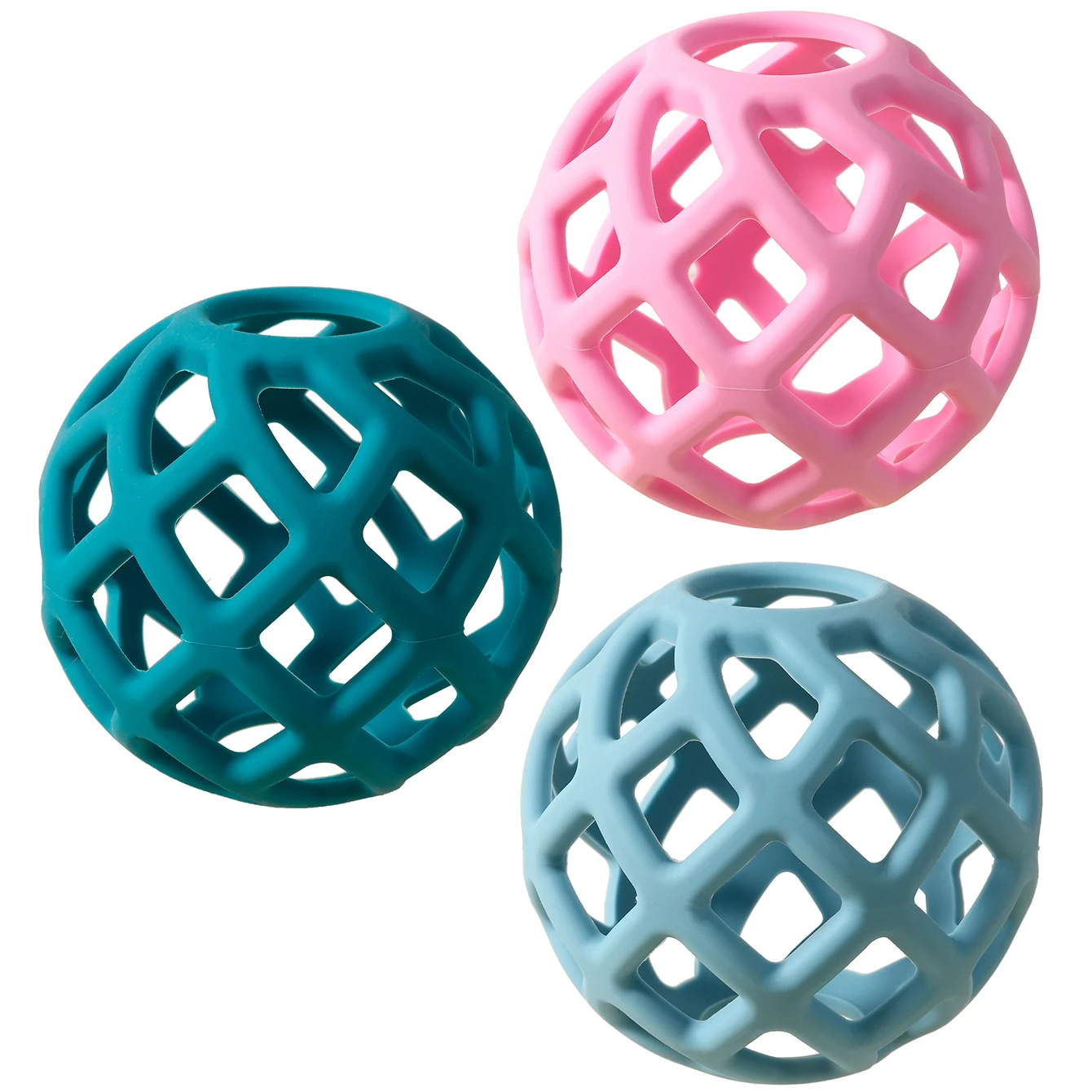 Color Kids 1PCS New Baby Silicone Ball Teether Toy Ball Shape Chew Toy Oral Health Care Infant Teething Toys Soft Safe Teether