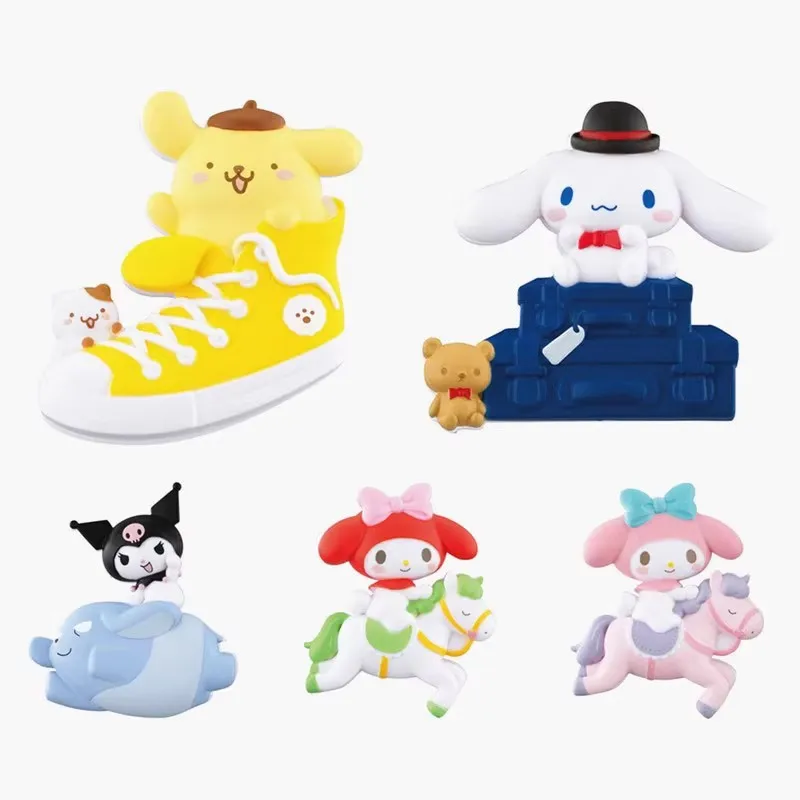 

Bandai Original 5Pcs Gashapon はさむんです。 Sanrio Characters 3 Big Size Kuromi Toys For Kids Gift Collectible Model Ornaments