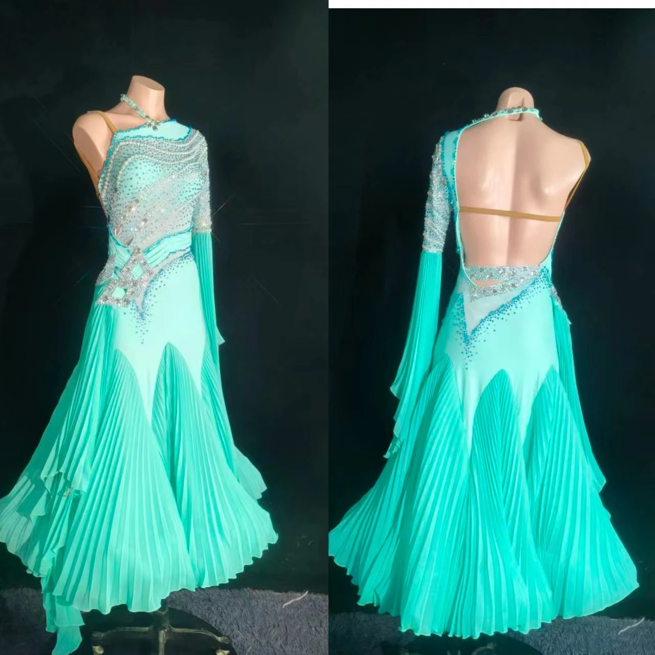 

WHYNOT DANCE 2024 New Luxury Customized Ballroom Waltz Flamenco Dance Competition Dress Fast Free Shipping