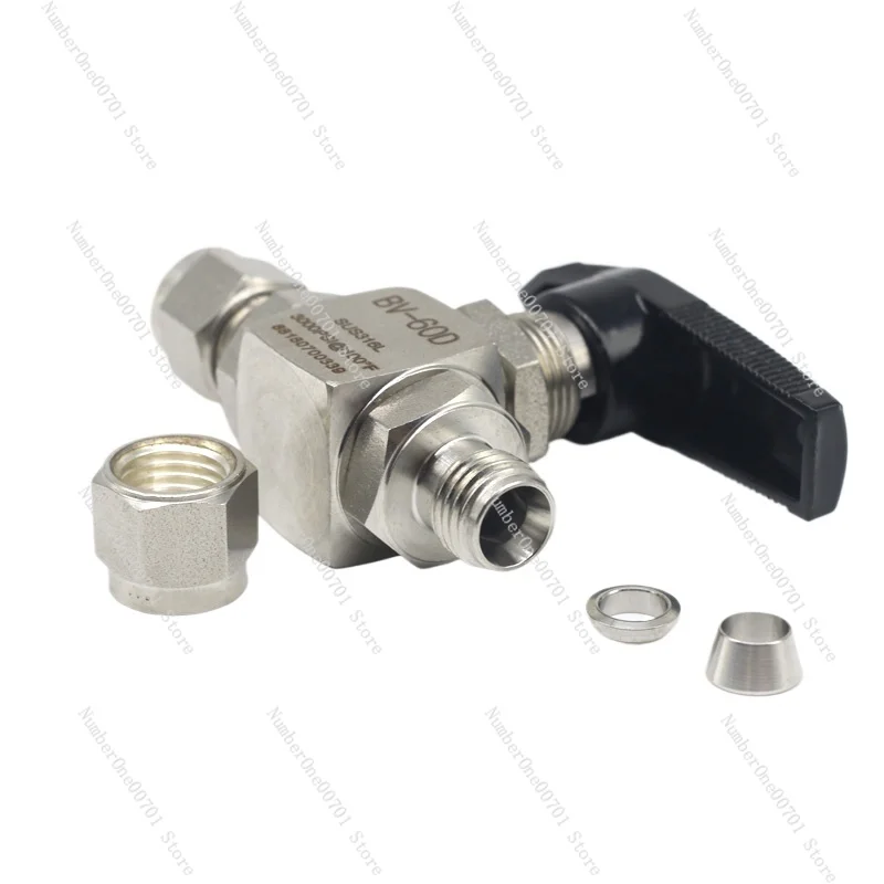 Card Sleeve Ball Valve High Pressure BV Inlet Two-Way Straight Instrument Switch Valve Gas Pipeline Stop Valve