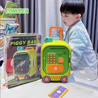 Dinosaur Piggy Bank Money Bank Children's Luggage Saving Money Support Password Card Swiping Fingerprint Money Savings Box Kids
