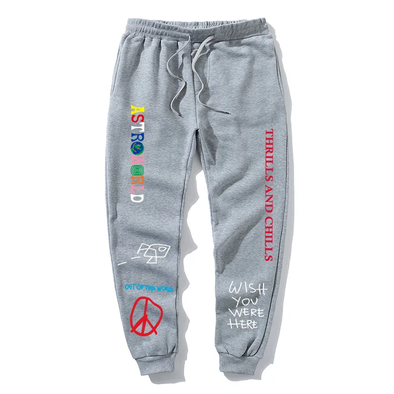 Pantalones de lana de calidad con estampado de letras ASTROWORLD, pantalones para correr para hombres y mujeres, ropa informal estilo Hip Hop,