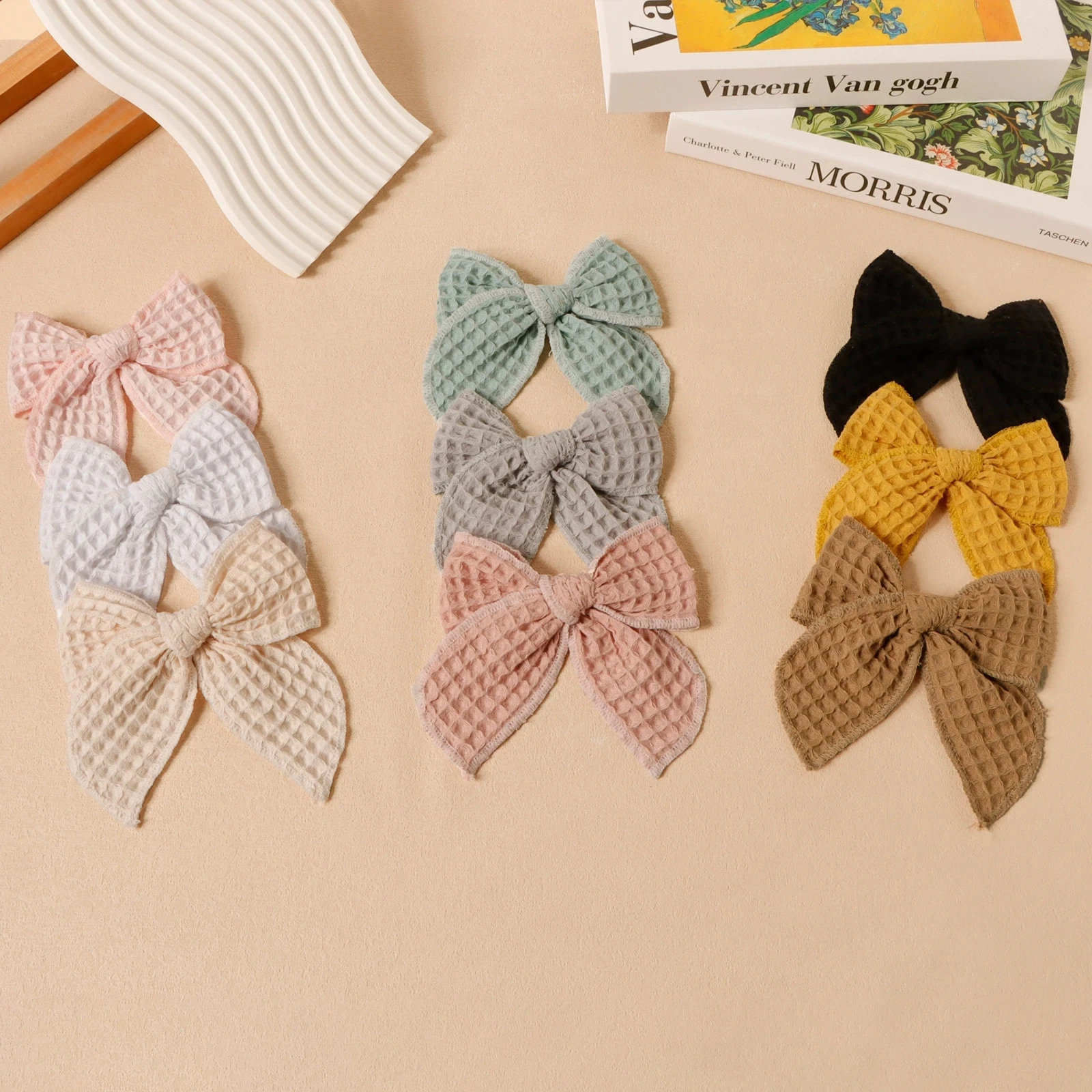 

1pc Hair Clips for Baby Girls Linen Cotton Bows Hairpin Child Hair Accessories Kids Princess Barrette Spring Headwear
