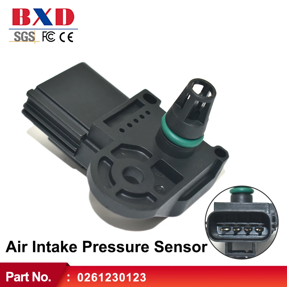 Sensor MAP de pressão de entrada de ar 0261230123   Para Mazda- 3 5 6 Ford-Escape-Ranger- 4S4G-9F479-AA Acessórios automotivos