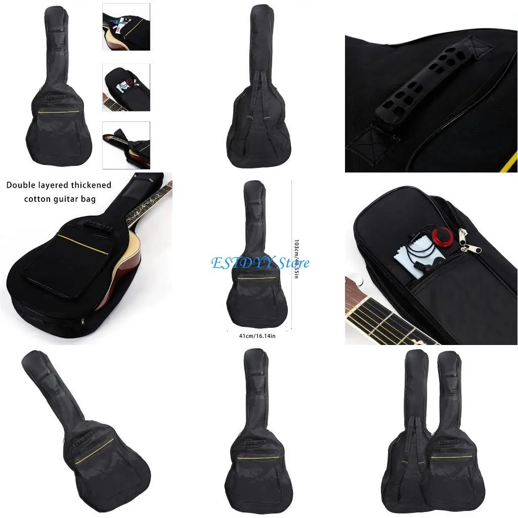 

G6DE 41inch Acoustic Guitar Carrying Bag Electric Guitar Case Backpack Easy to Carry