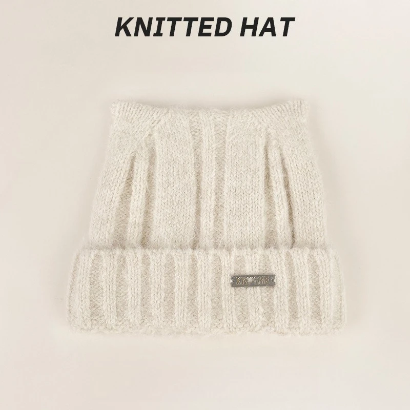 1 قطعة Y2k قبعات كروشيه صغيرة للنساء ، شتاء دافئ يندبروف قبعة جمجمة ريترو مع أذن القط ، مناسبة للعطلات والأنشطة الخارجية