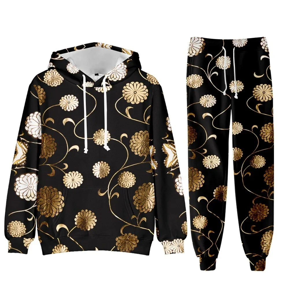 Octopuses Tentacle Print Conjunto de chándal de 2 piezas para mujer Sudadera con capucha de salón Sudadera de gran tamaño Jogger Pantalones de chándal Conjuntos de chándal