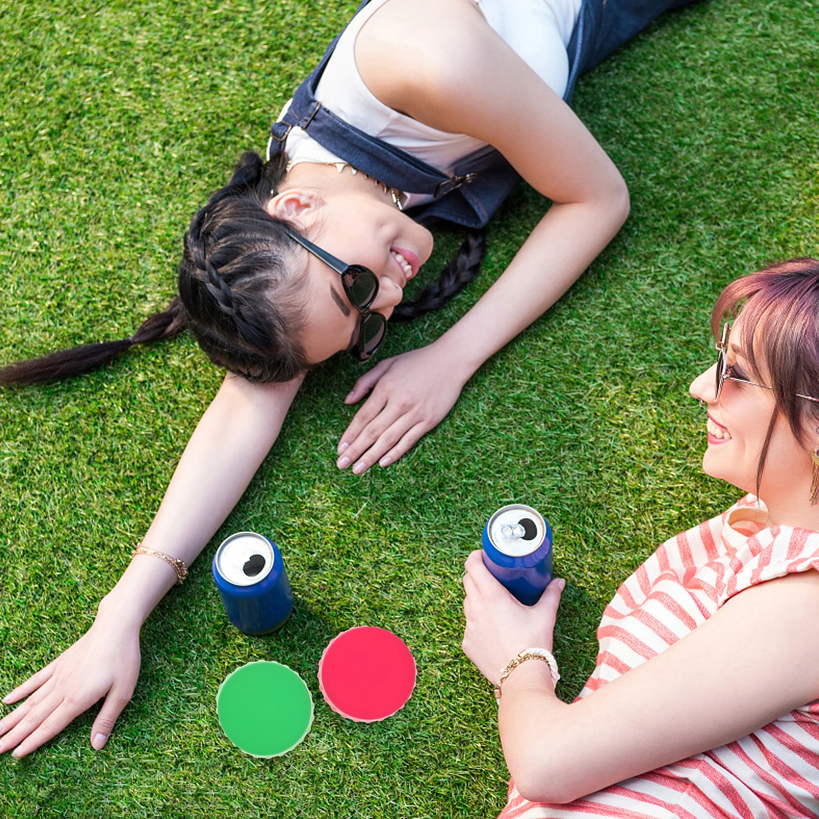 

2Pcs Silicone Beverage Can Covers Leak Proof Multi-Functional Stopper Sealed Beer Soda Can Lids Protector