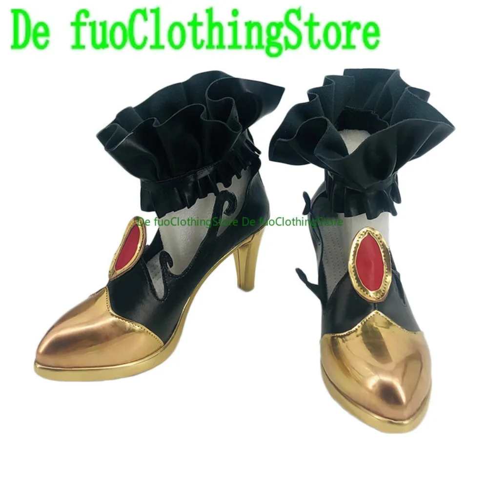 DefuoClothing 화이트 라이트 잉 코스프레 신발 애니메이션 게임 롤플레잉 할로윈 의상 소품 신발 부츠