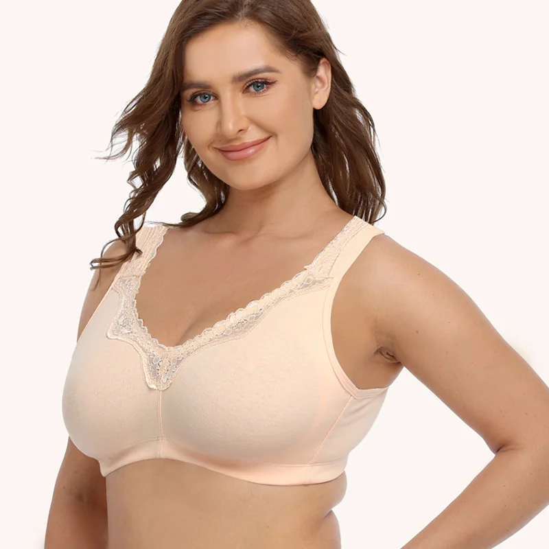 Reggiseno in cotone taglie forti copertura completa coppa grande senza cuciture reggiseni da donna ultrasottili reggiseni ultrasottili biancheria