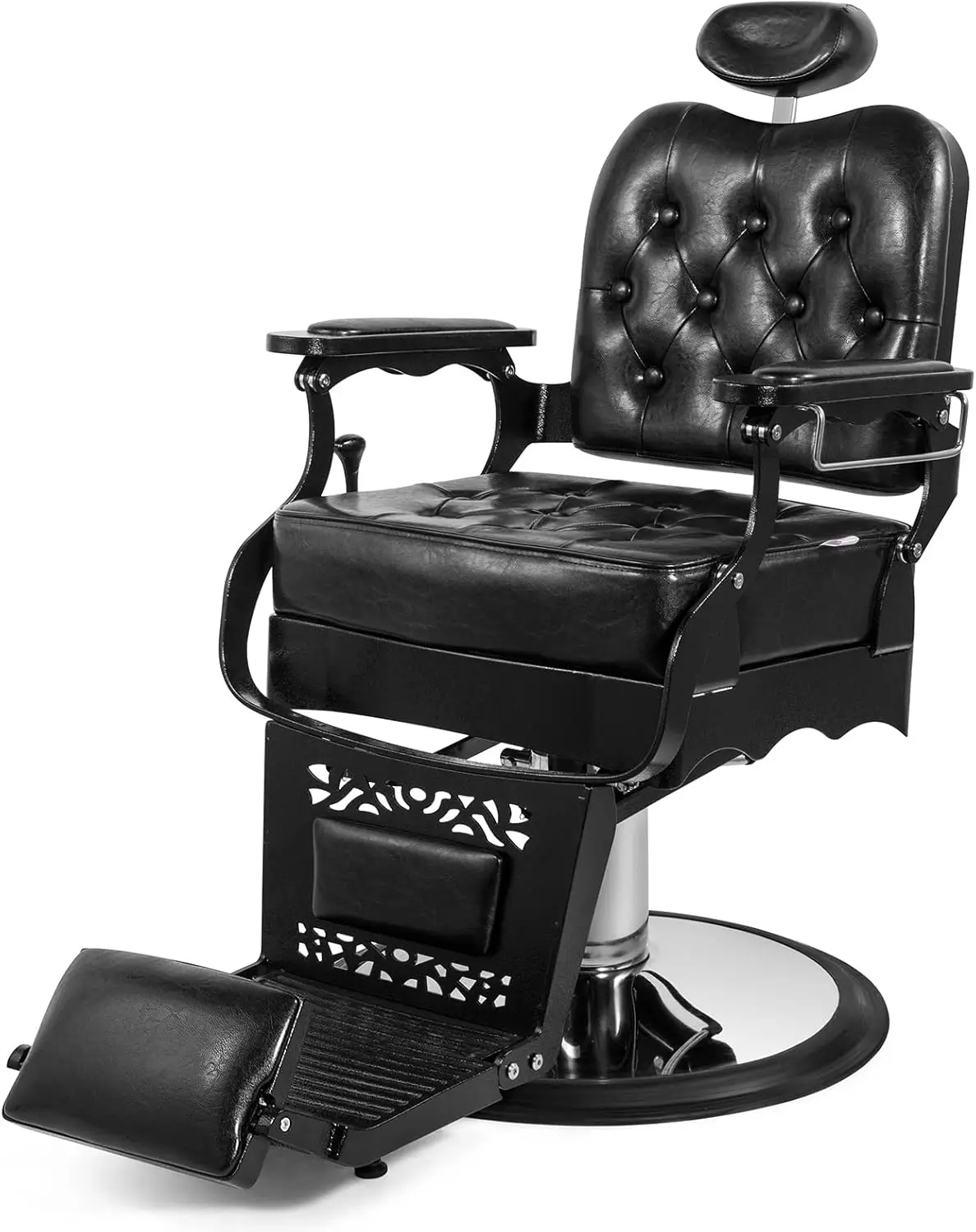 Vintage Barber Chair Heavy Duty Hydraulic Recline Salon Classic Barber Chairs for Hair Stylist Tattoo Barber Salon Equipment