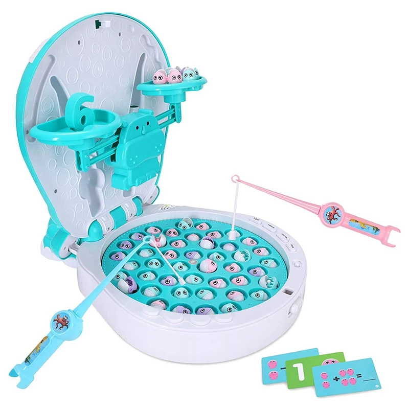 

Игрушки для рыбалки для детей-4 в 1, бегемот, магнитные рыболовные игрушки с музыкой, обучающие игрушки для детей 3 + лет