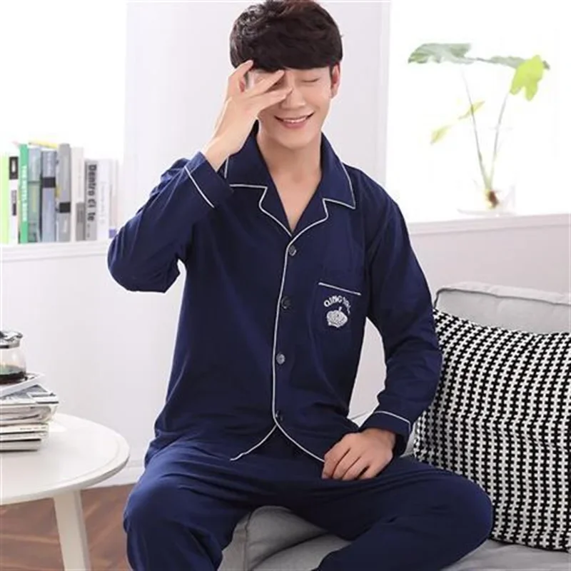 Sleepwear Men\'s Clothing Homewear Autumn Winter Thin Elegant Comfortable Casual Simple Stylish Versatile Loose Fit Large Size