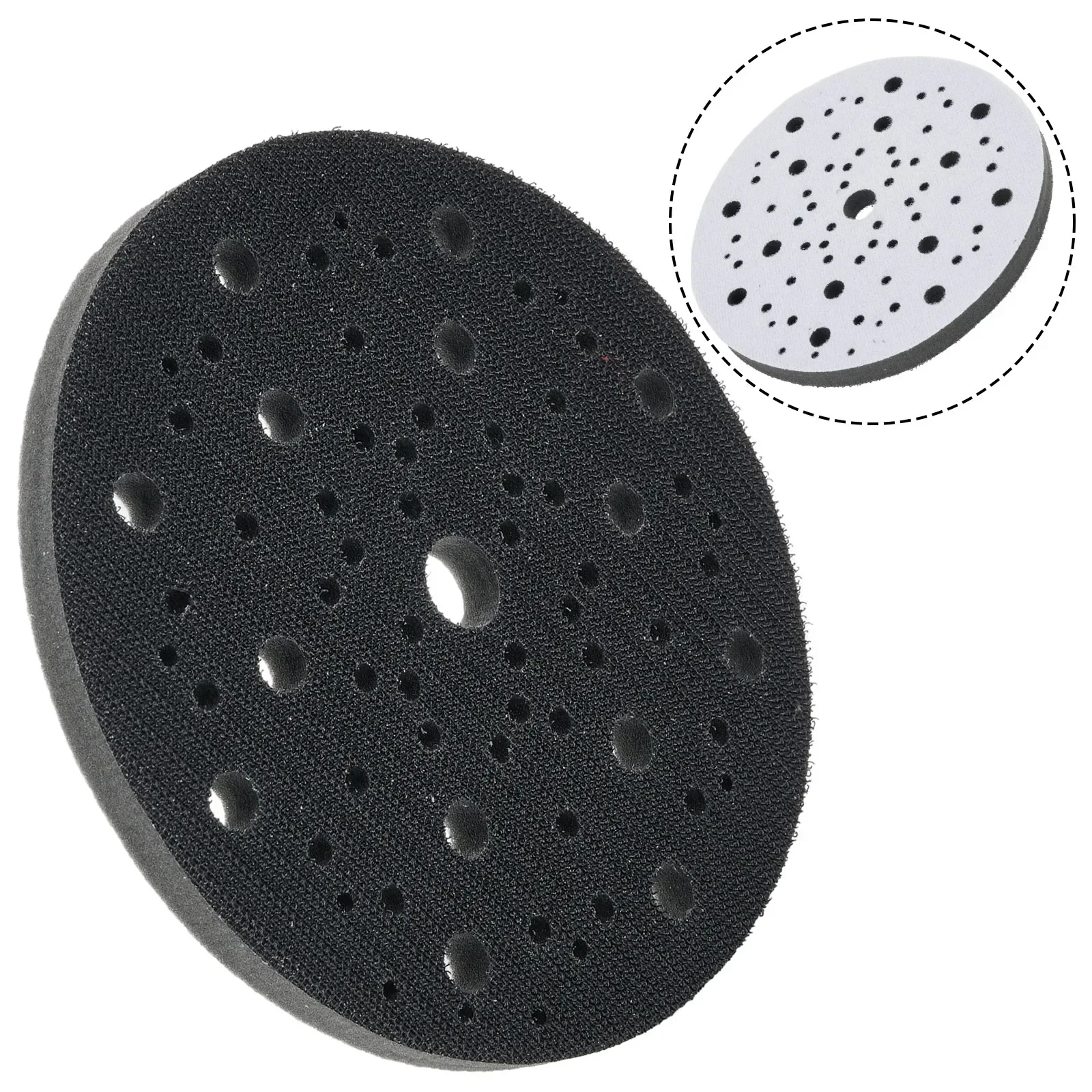 

1pc 6" Inch 150mm Interface Pads 70 Holes Soft Sponge For Sanding Pads And Loop Sanding Discs Sander Backing Pads Buffer