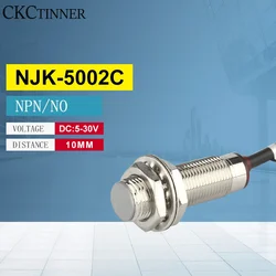 Hall Sensor NJK5002C Three Wire Normally Open Magnet Induction Capacitive Proximity Switch DC 5V-30V NPN 10mm Approach Sensor