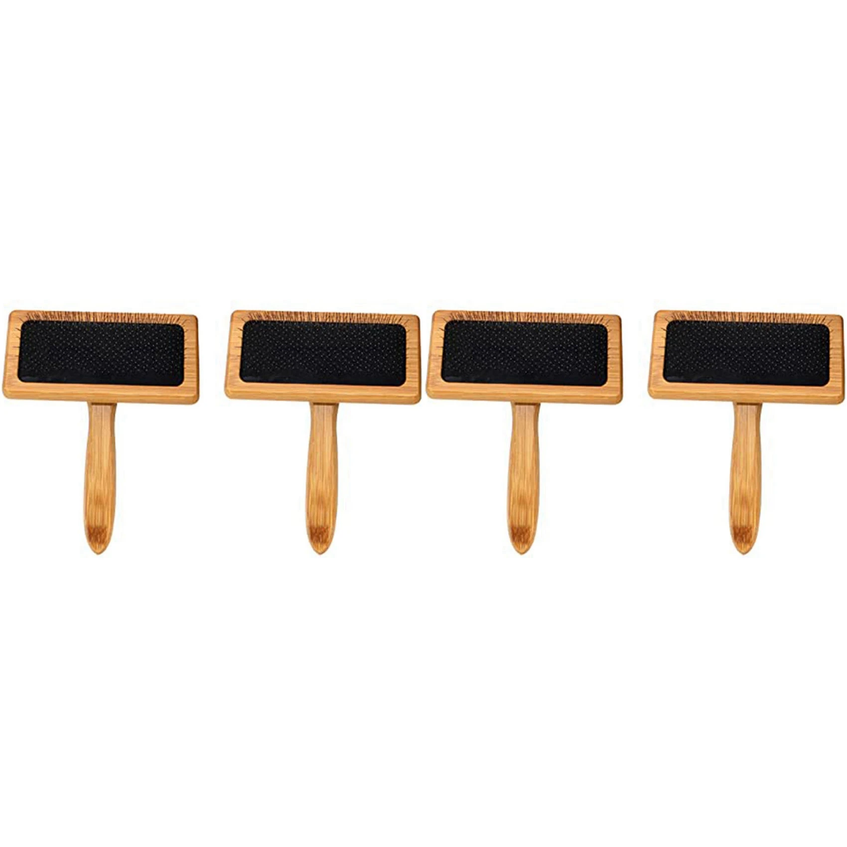 ABUP-2X Wooden Carding Brushes Needle Felting Cleaner Comb With Handle Professional Needle Felting Hand Carders For Spinning