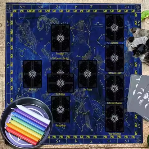 Reading Card Astrologys Tablecloth Altars Cloth Square Divinations Cards Table Cloth Witchcrafts Deck Cloth Enduring