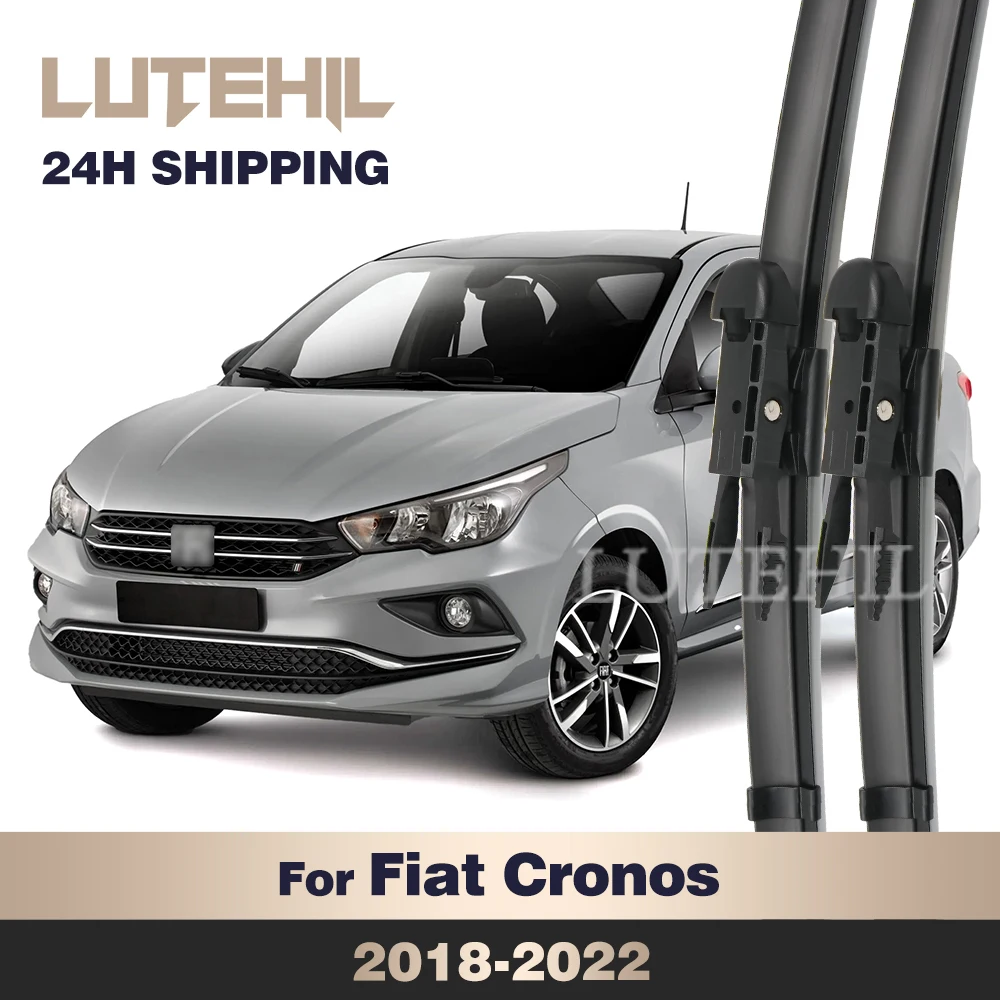 Para Fiat Cronos 2018-2022 2019 2020 2021 limpiaparabrisas limpiaparabrisas delantero cepillo de ventana 24 "+ 16"