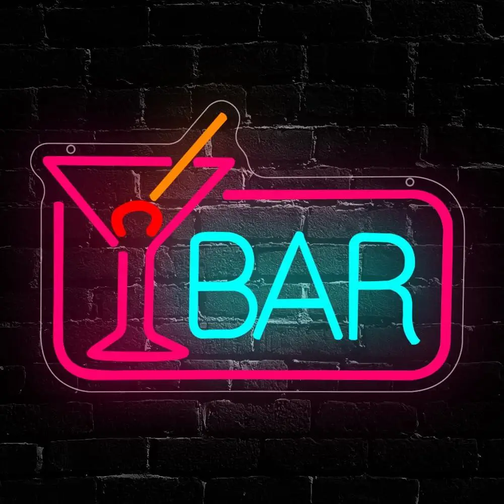 

Cocktail BAR Neon Sign USB Dimmable LED Light For Home Bar Pub Club Man Cave Basement Wall Decoration Business Signage Gifts