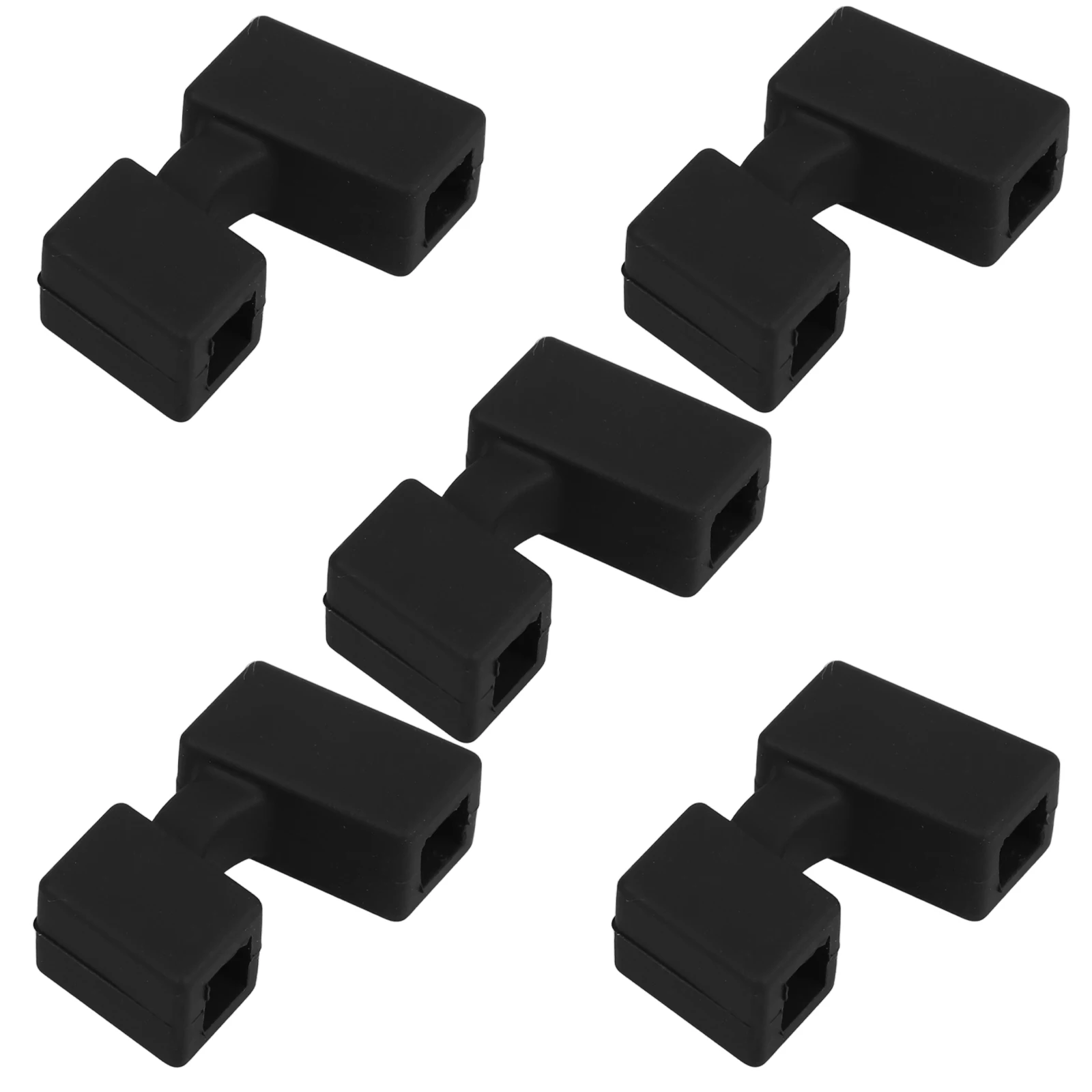 

5pcs Children's Chopsticks Training Assistant Black Silicone Grip Helpers for Kids Practice Skill Improvement