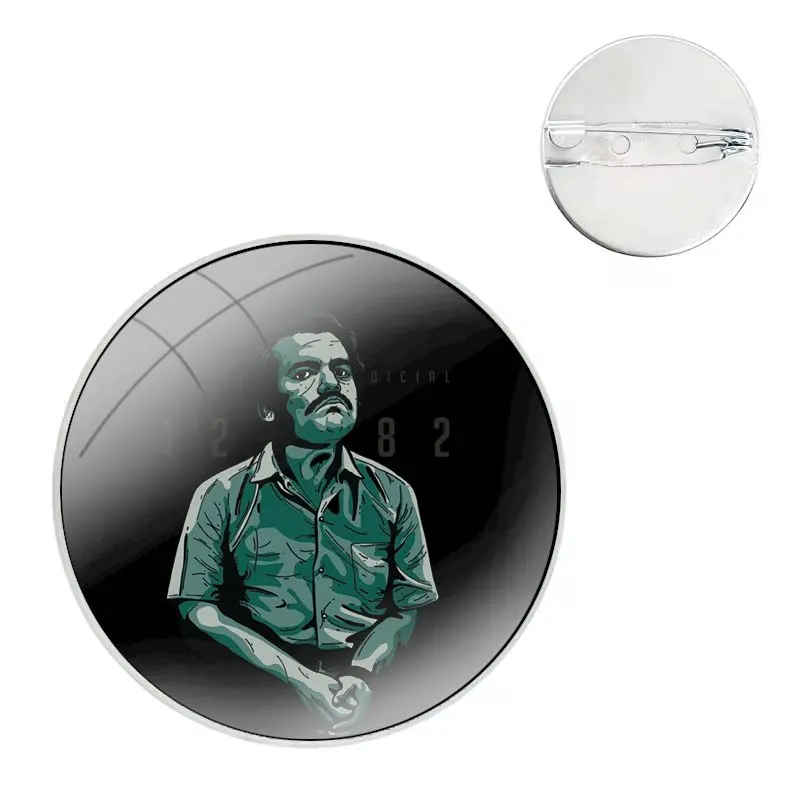 Pablo Escobar Pins Badge Metal Brooches For Clothes Backpack Decoration gift