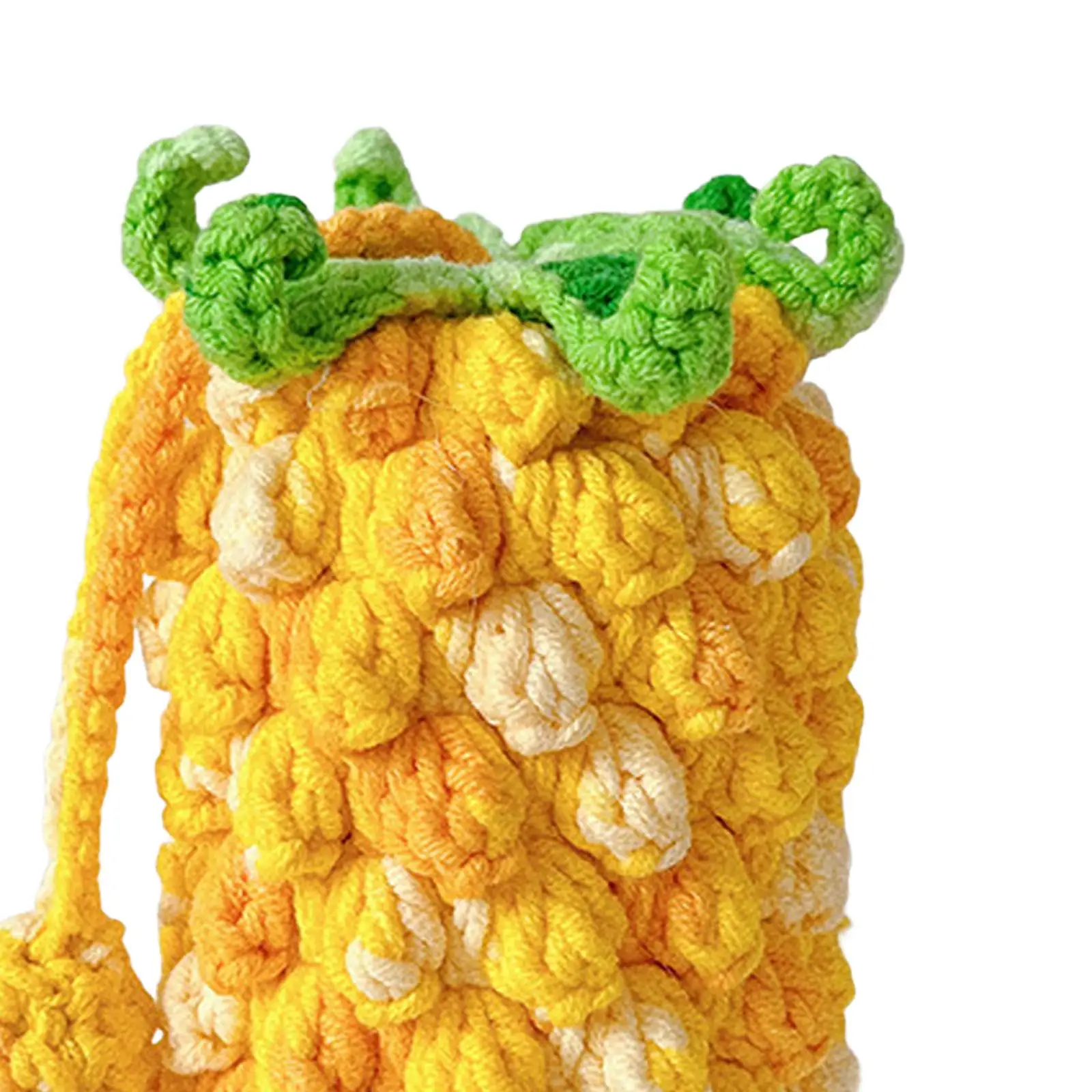 Women Shoulder Bag Pineapple Crossbody Bag Wallet Pouch for Vacation Spring Outdoor