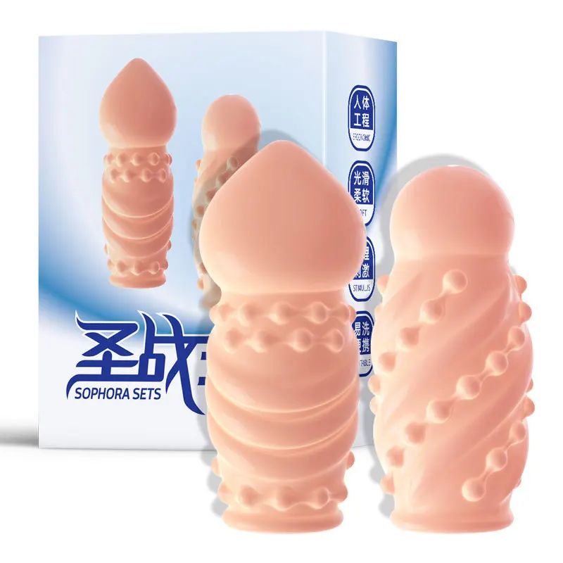 Newest Male Glans Penis Sleeve Extension Delay Ejaculation Reusable Condoms Foreskin Rings Sex Toys for Men Adults