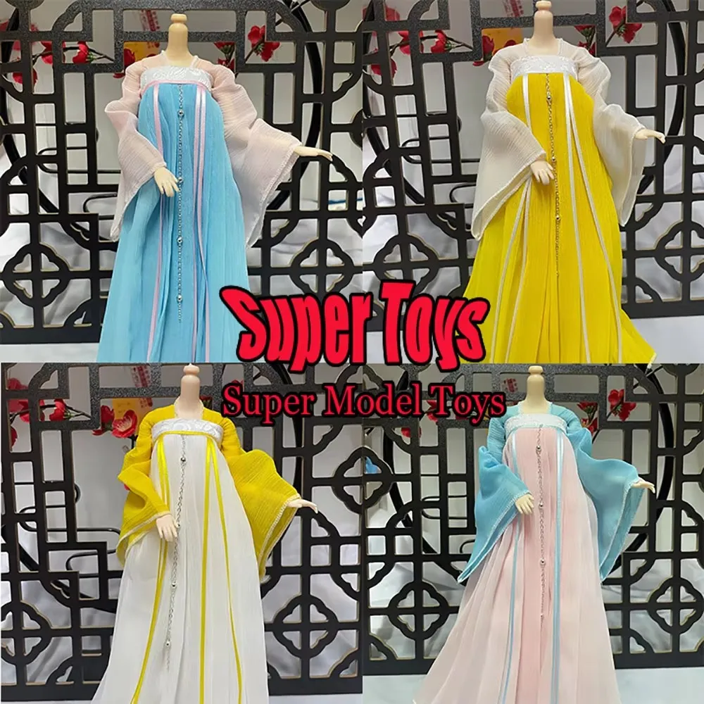 

В наличии, 4 цвета, масштаб 1/6, женская одежда солдата, аксессуар, древняя фея, длинное платье, подходит для 12-дюймовой экшн-фигурки, модель игрушки