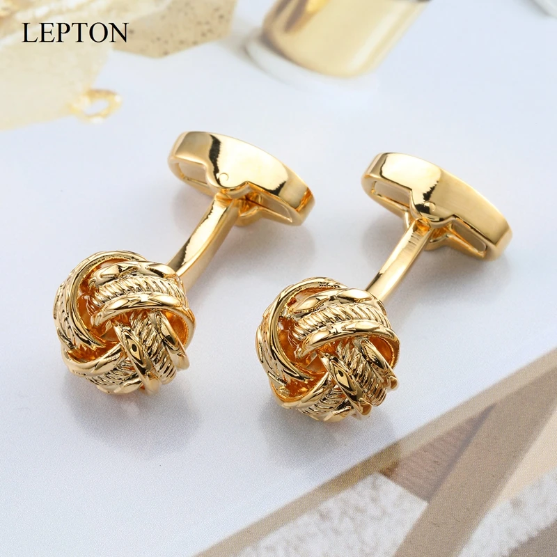 New French Fried Dough Twists Cufflinks Men's and Women's Shirts Men's Long Sleeve Mouth Buttons Business