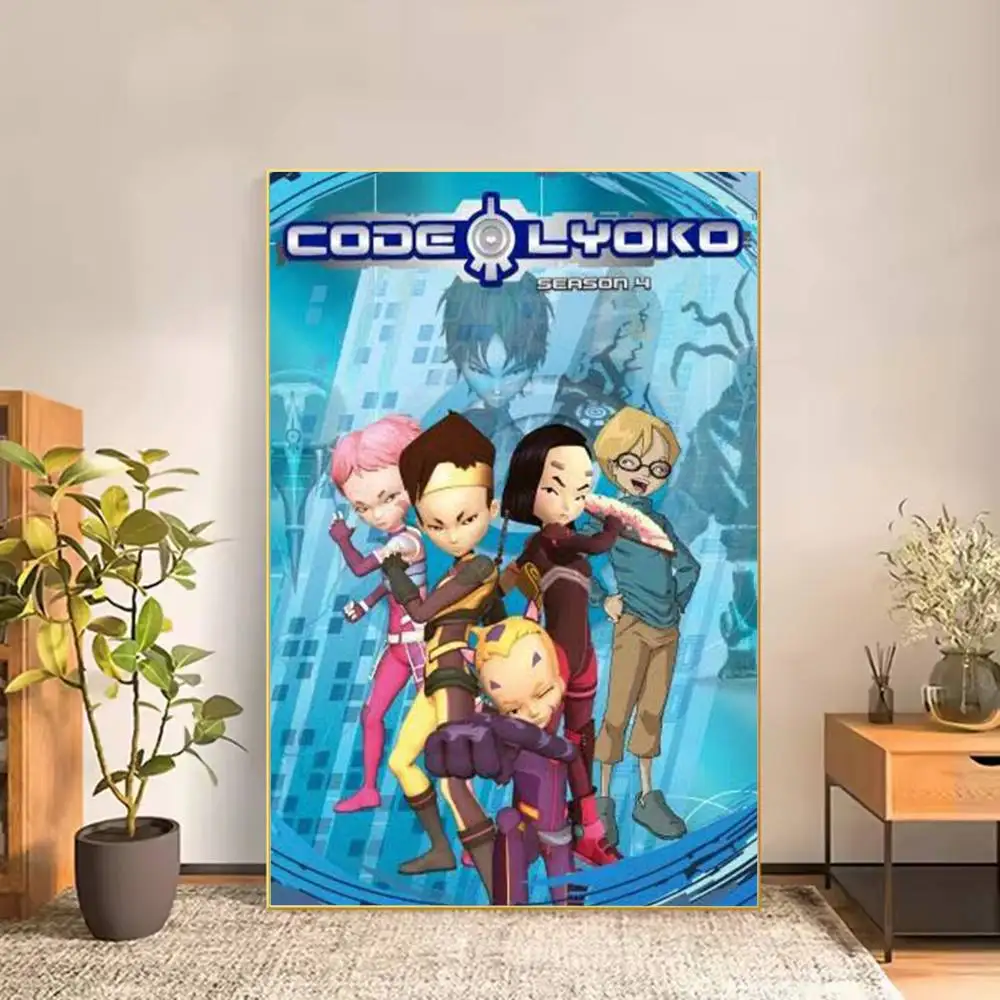 C-Code Lyoko Poster Versatile HD Waterproof Wall Art Self-Adhesive Decor for Any Space Ideal Gift