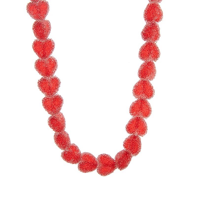 

Sweet Gummy Resin Candy Choker Necklace for Girls Colorful Jelly Heart Stack Jewelry Women's Fashion Gift Trendy Candy Necklaces
