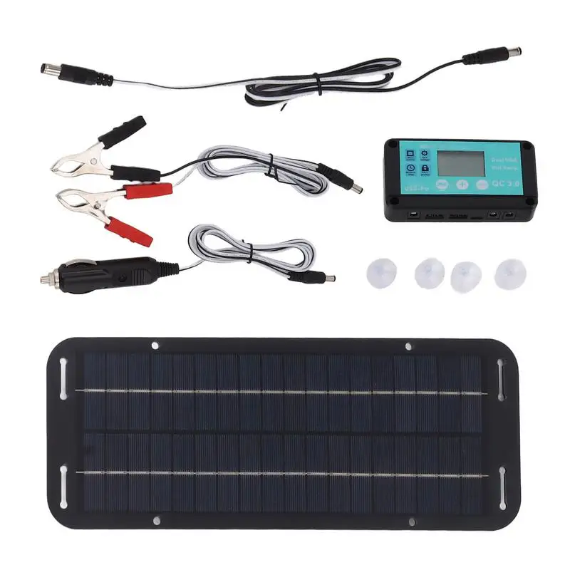 

Car Battery Solar Charger 12V/24V 20W Waterproof Single Crystal Flexible Solar Charger Suit Car Accessories For SLA EFB AGM Deep