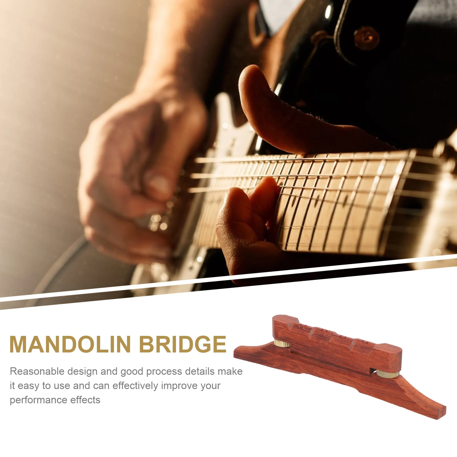

Premium Rosewood Mandolin Durable Replacement Adjustable String Bridge For Mandolin Parts Accessories Thicken Wooden Guitar